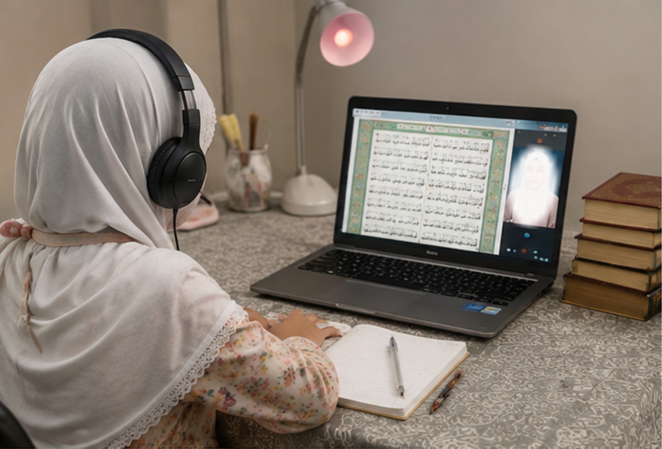 Student learning Quran
