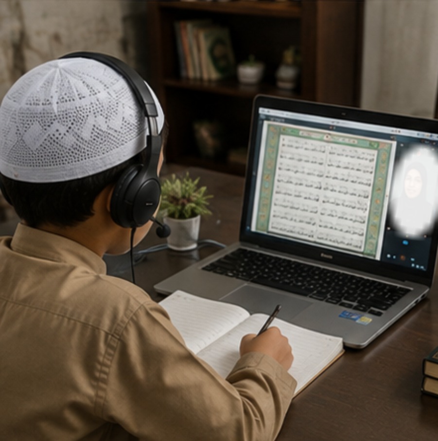 Student reciting Quran
